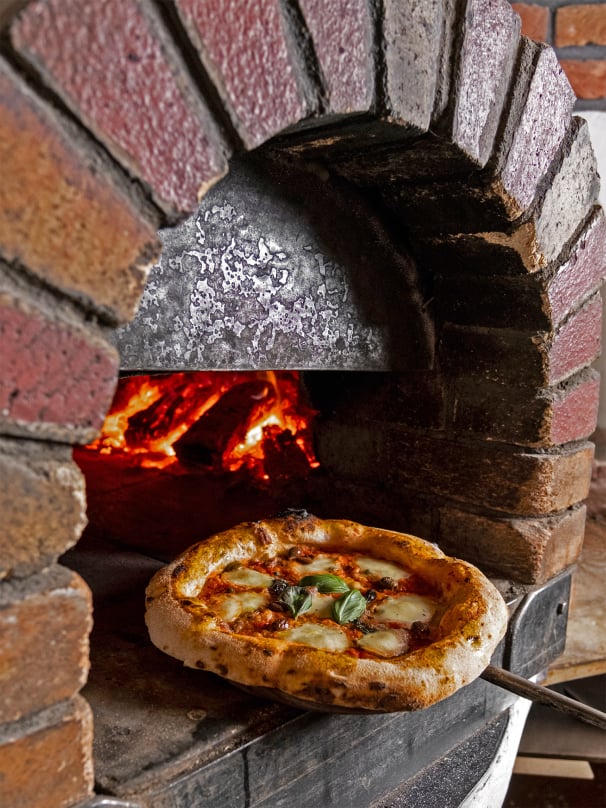 Papaiolo authentic Neapolitan pizzeria in Prague city center with wood-fired stone oven on Na Poříčí street
