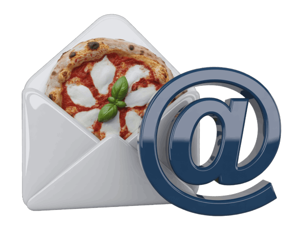 Pizza do emailu newsletter s novinkami z Papaiola
