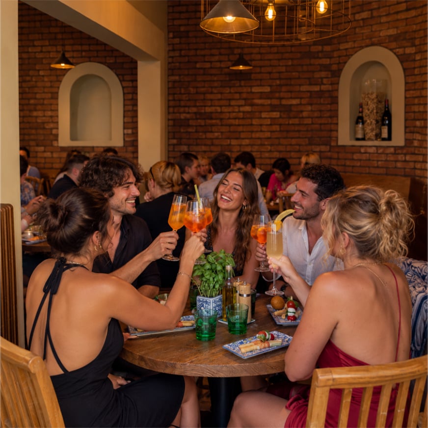Ospiti in compagnia al ristorante Papaiolo